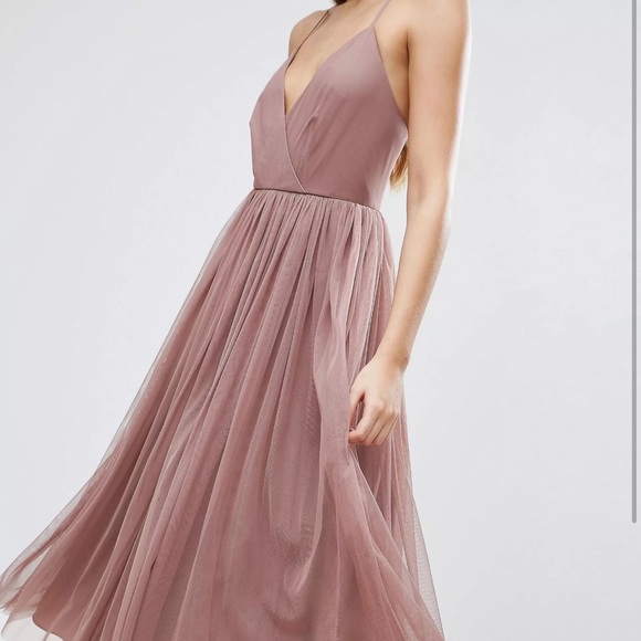 ASOS Pinny Extreme Tulle Mesh Midi Dress size 4 - Picture 3 of 10